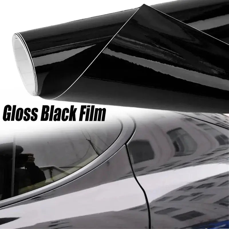 Gloss Black Car Body Film Vinyl Wrap Decals Self Adhesive Sticker Motorcycles Bike Auto Skin Color Changing Films 150*50cm from PriceLows™