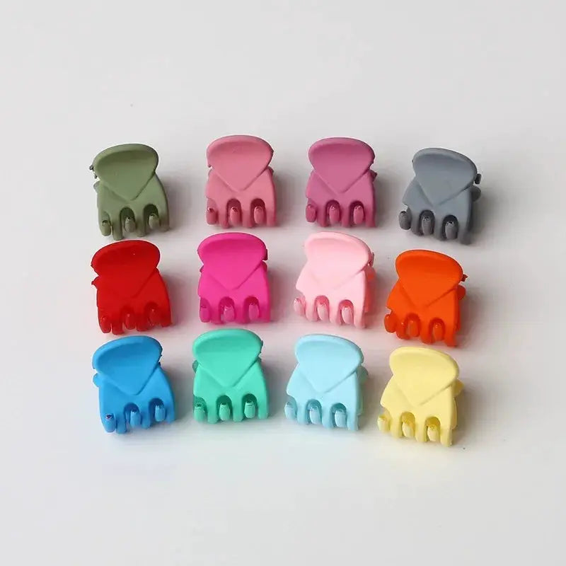 Small Hair Claw Clips | Mini Size | Black And Clear Plastic