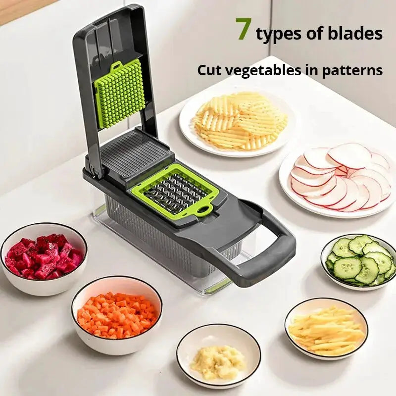 Vegetable Cutter | Stainless Steel Blades | Multifunctional Grater | Model 6208