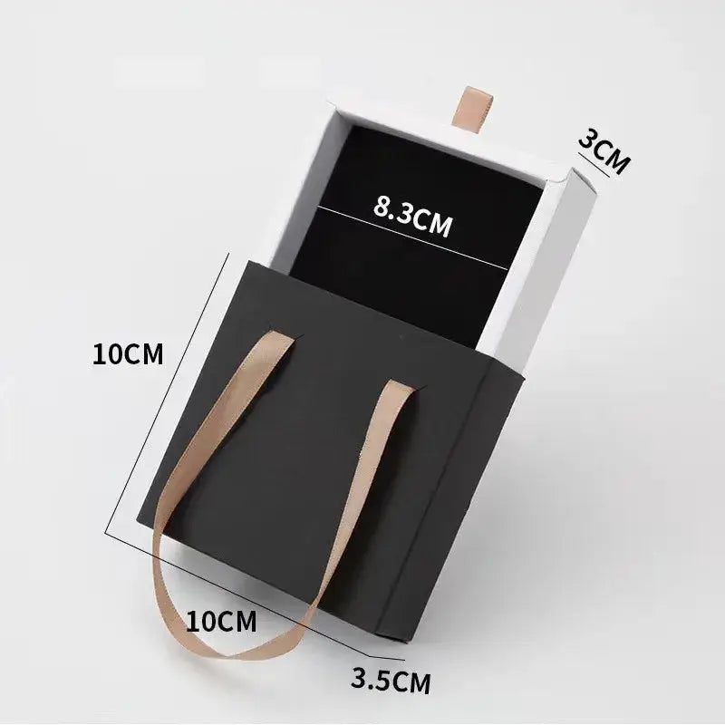 Paper Pull-Out Drawer Jewelry Box Handheld Jewelry Packaging Box Wearing Armor Ring Earring Necklace Storage Gift Box from PriceLows™