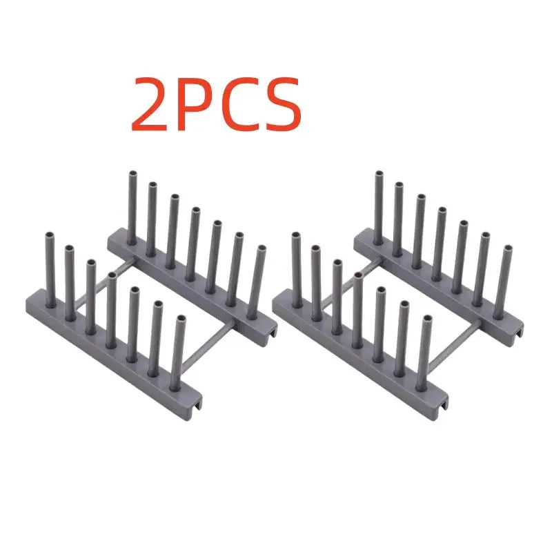 2 PCS Modern Design Dish Drainer Rack Kitchen Plates Holder Drying Organizer Plates Display Shelf Pot Lid Storage Stand Plate from PriceLows™