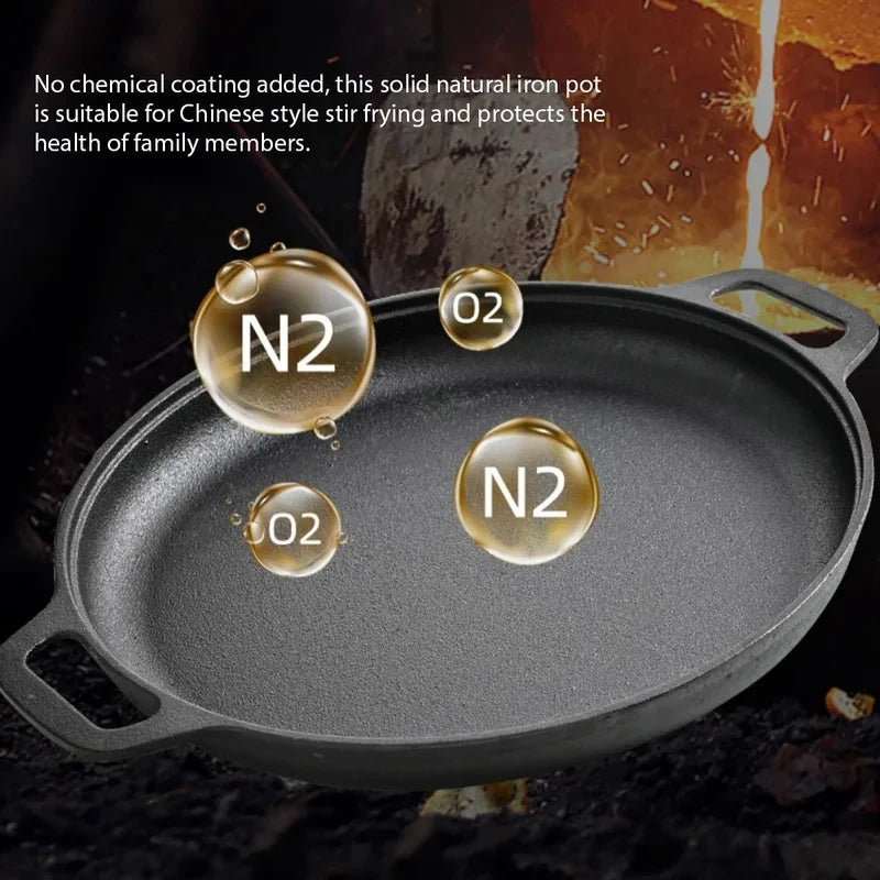 Cast Iron Skillet | Non Stick Surface | Induction And Gas Compatible | 28 cm