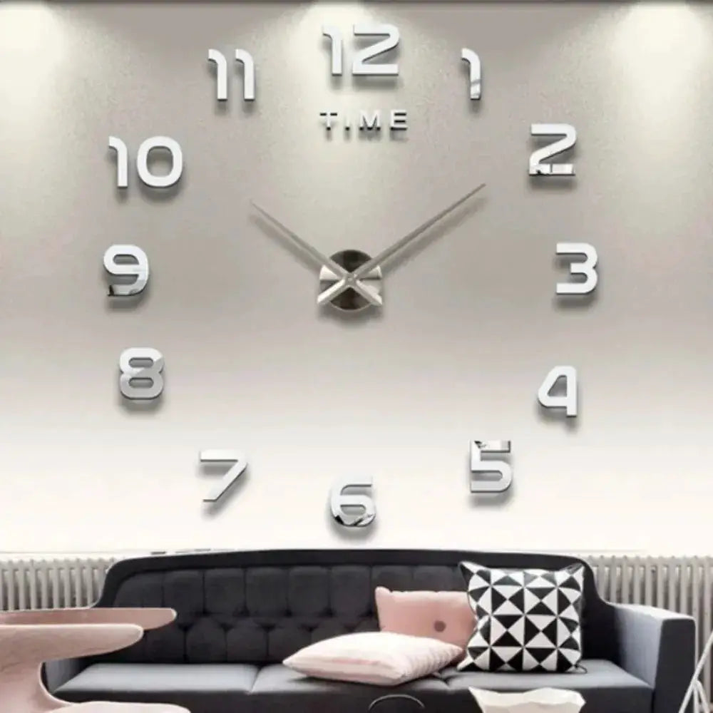 2023 Modern Design Large Wall Clock 3D DIY Quartz Clocks Fashion Watches Acrylic Mirror Stickers Living Room Home Decor Horloge from PriceLows™