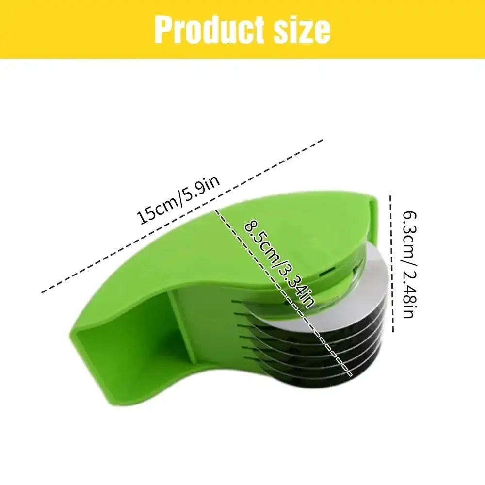 Vegetable Chopper | 6 Stainless Steel Blades | Detachable Herb Roller | One Size