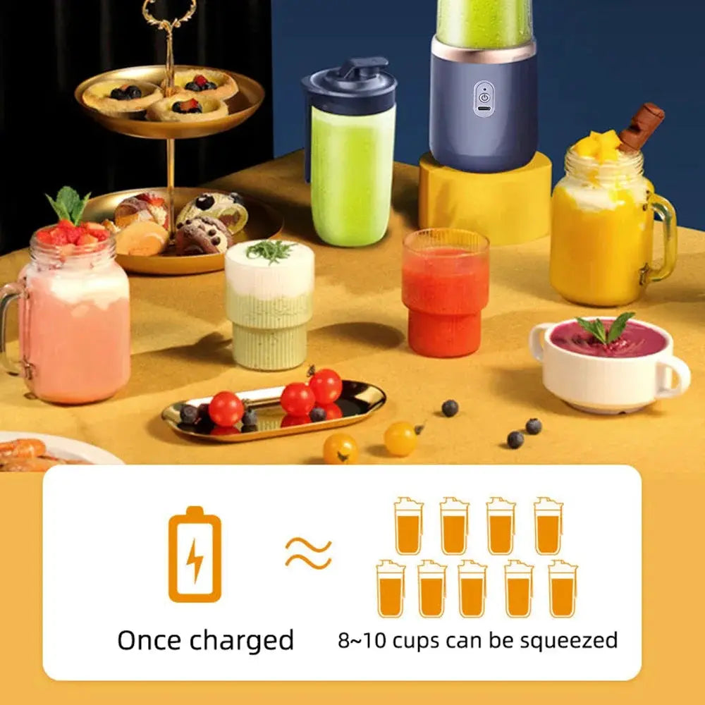 Portable Blender | 6 Blades | Stainless Steel | Rechargeable