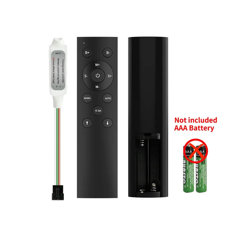 WS2811 1903 16703 Single Color LED Pixel Strip Horse Race Controller RF Wireless Remote Running Water Flow LED Controller 12-24V from PriceLows™