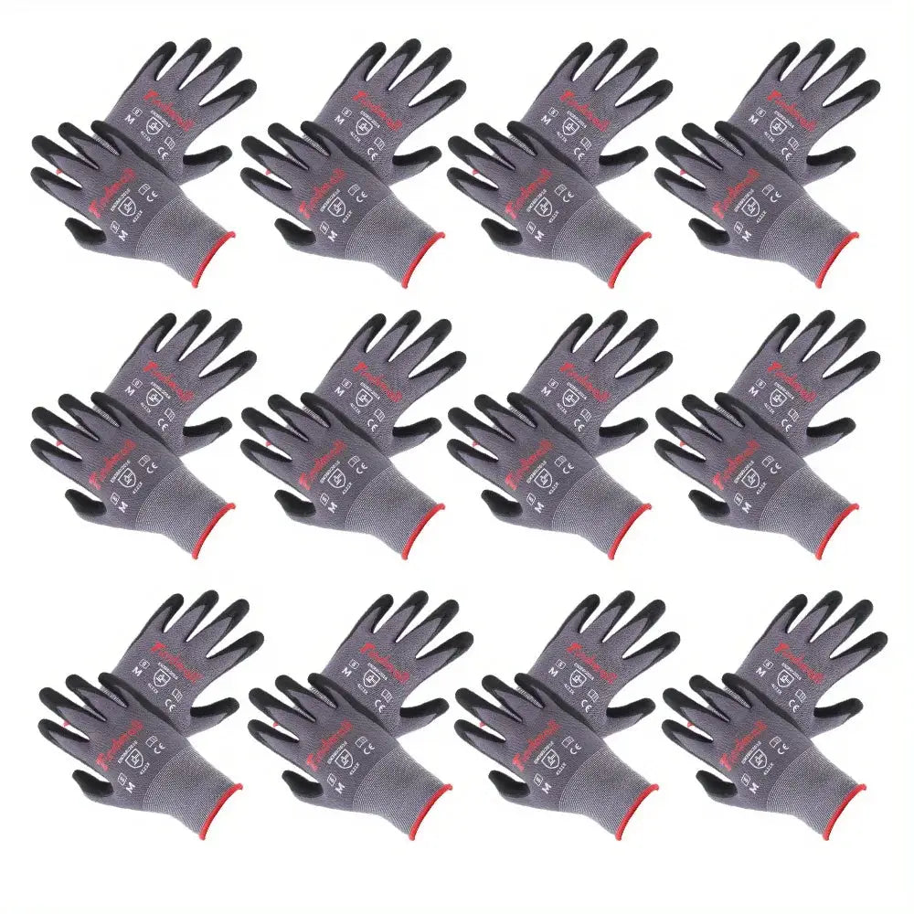 12 pairs of medium work gloves Women's Men's Seamless Knitted Gloves Gardening gloves Suitable for warehouses and logistics from PriceLows™