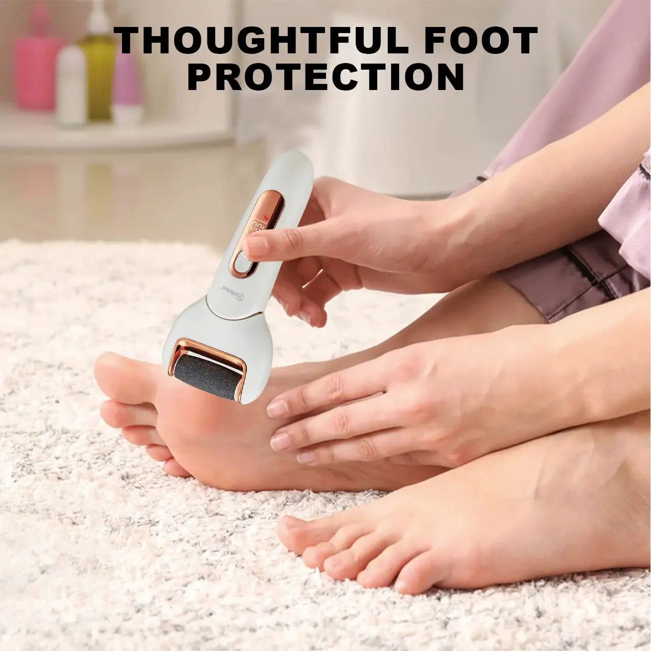 Hatteker Electric Foot File USB Rechargeable Callus Remover Pedicure Device Foot Care Tool for Heel Hard Skin Removal Waterproof from PriceLows™