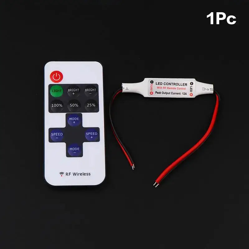 1/3/5Pcs 5-24V Led Dimmer Controller RF 11-Key Monochrome Montroller Wireless Remote Control For LED Strip Light from PriceLows™