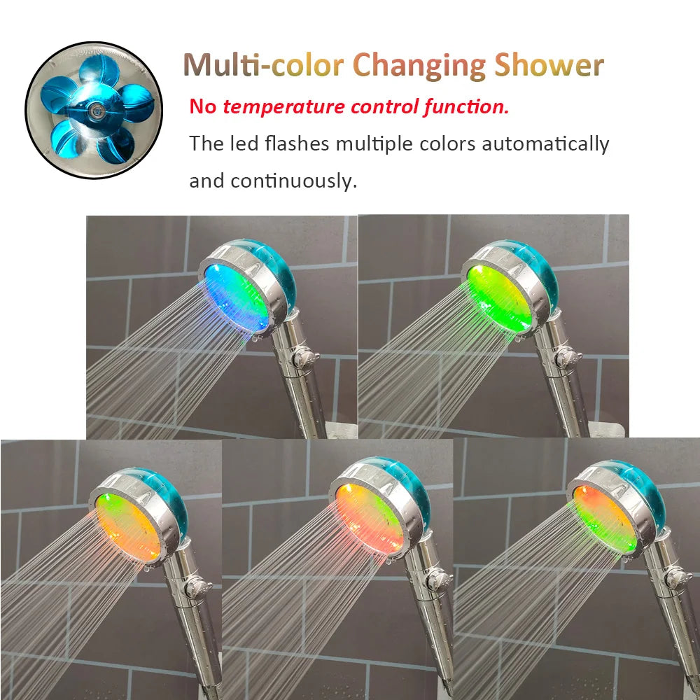 Handheld Shower Head | High Pressure | Digital Temperature Display | Black