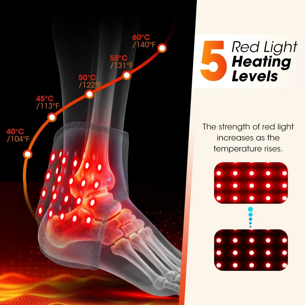 Cordless Electric Foot Massager | 5 Heat Levels | Vibration And Infrared Therapy | Rechargeable Battery