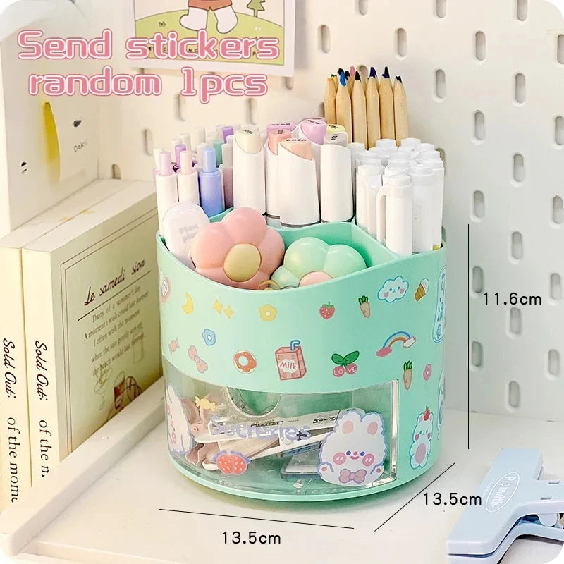 Pen Holder | Rotating Desk Organizer | Plastic | One Size