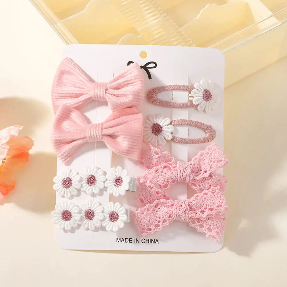 Rainbow Hair Bows | 16Pcs Colorful Set | Boutique Hairpins For Kids