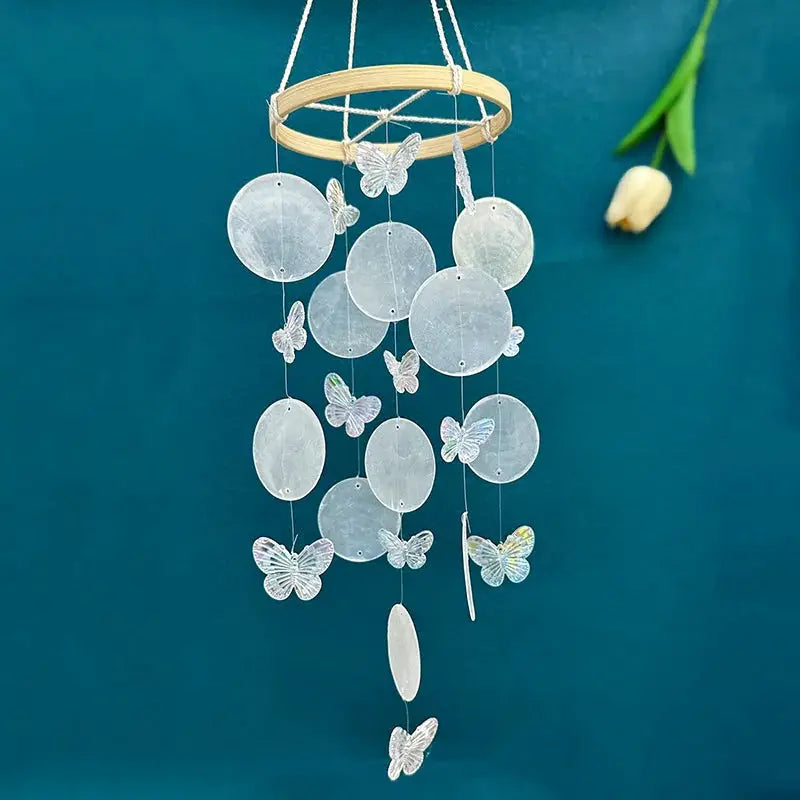 Butterfly Seashell Wind Chimes Garden Outdoor Indoor DIY Hanging Dream Catchers Kids Room Nursery Decoration Home Bedroom Decor from PriceLows™
