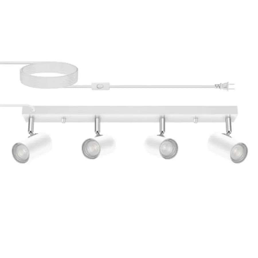 3 Light Track Lighting Kit, 3 Way Flexible Plug in Ceiling Spotlight, Industrial LED Wall Light for Kitchen Cabinet Gallery Bar from PriceLows™