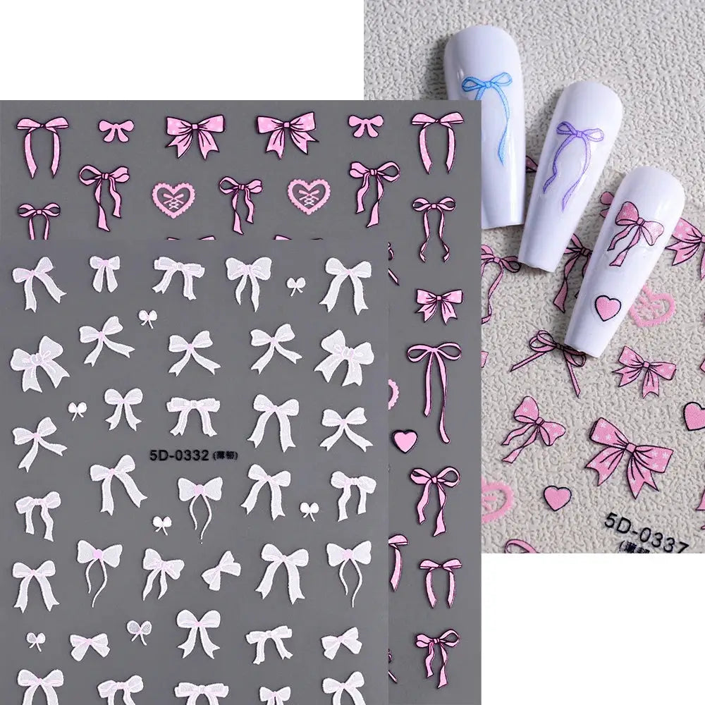2Sheets French Gradient Line Nail Art Stickers 3D Self-Adhesive White+Black Slider Design Stencil Manicure Guides DIY Nail Decor from PriceLows™
