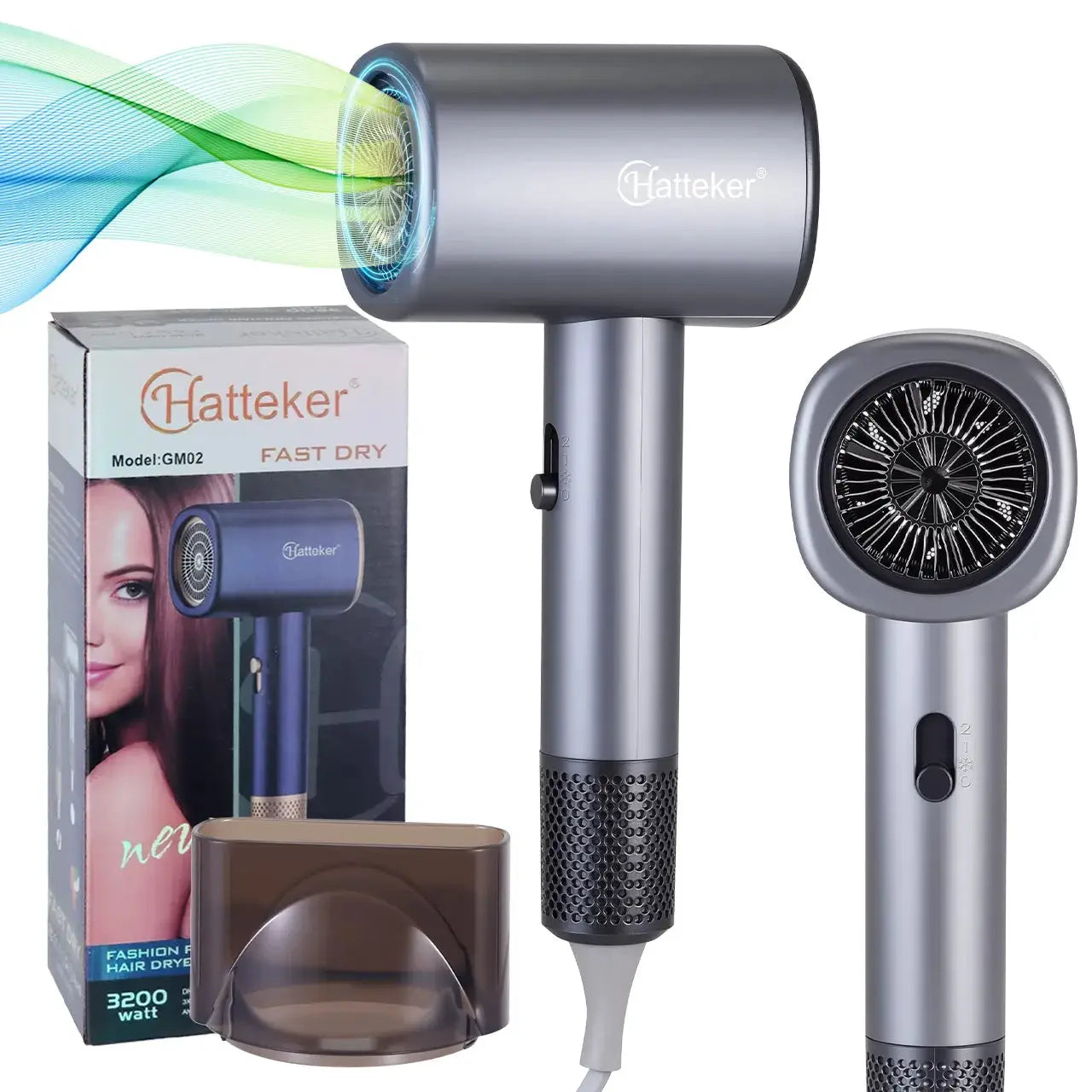 Wall Mounted Hair Dryer | 2000W Professional | Ceramic Anion Technology