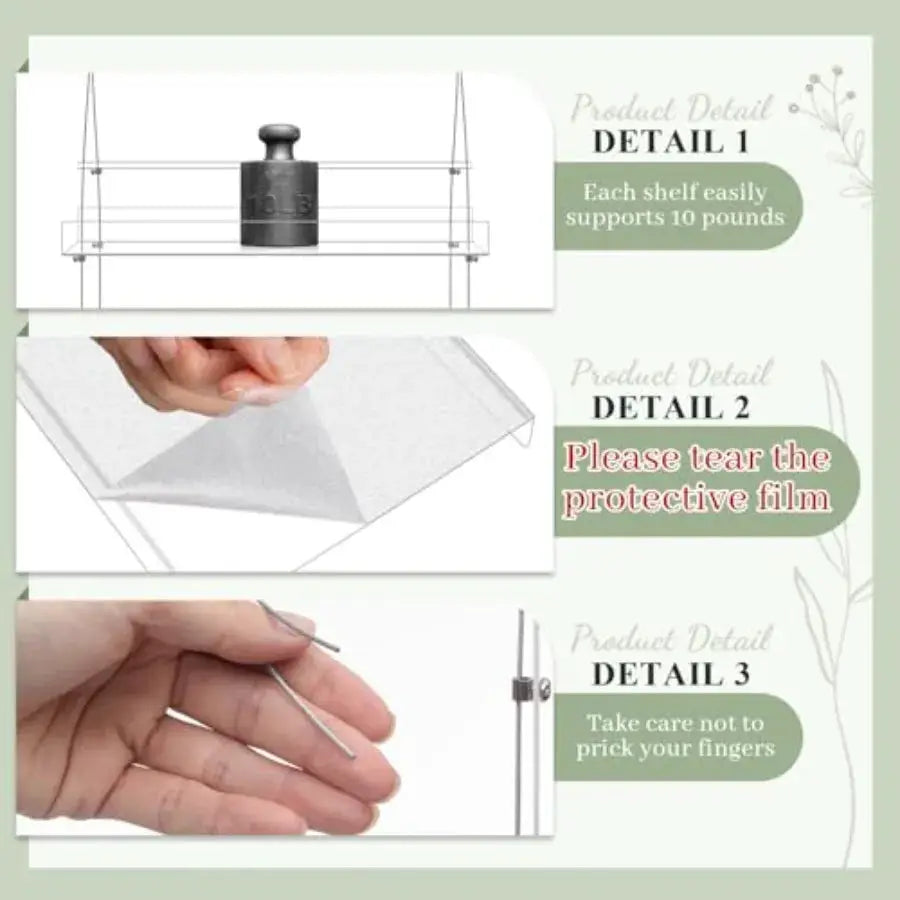 2 Pcs 16 Inch 3 Tier Clear Hanging Window Plant Shelves Acrylic Shelves Hanging Plant Stand Window Hanger Flower Pot Organizer from PriceLows™