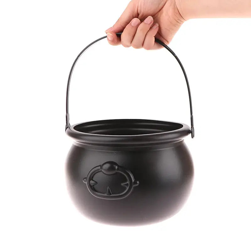 Witch Cauldron | Halloween Candy Holder | Plastic Table Centerpiece | Large