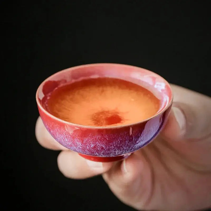 1pc Multicolor Kiln Fambe Porcelain Tea Cup Large Kung Fu Temmoku Glaze Ceramics Japanese Master Teacup Retro Single Tea Cups from PriceLows™
