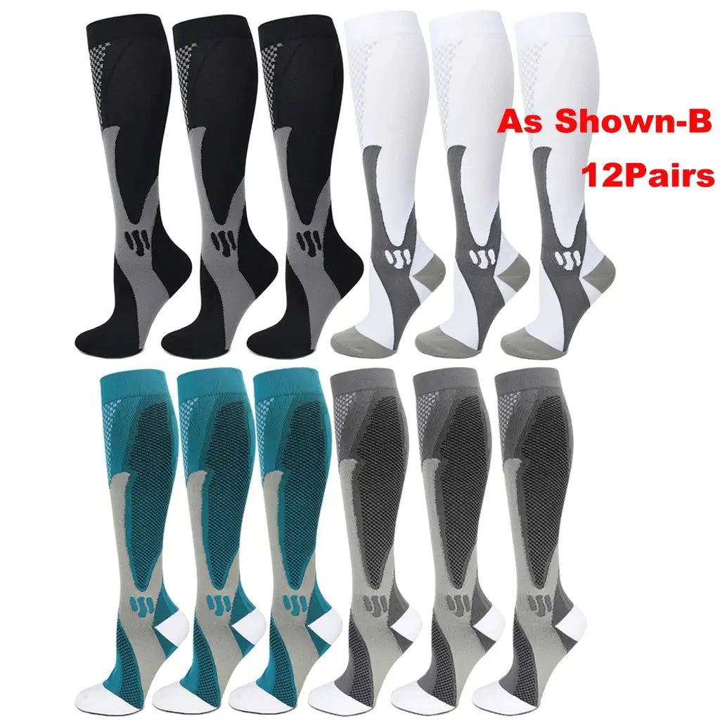 Compression Socks | 20-30mmHg | 6 Pairs | EU 35-45