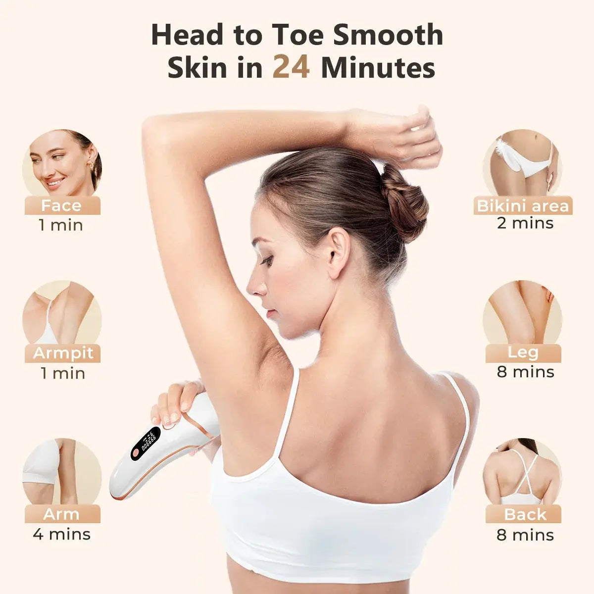 Ipl Epilator | 999000 Flashes | Permanent Hair Removal | Men And Women