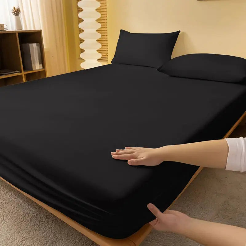 1 piece of solid color matte bed sheet, solid color bed cover for bedroom, bedding (excluding pillowcases) from PriceLows™
