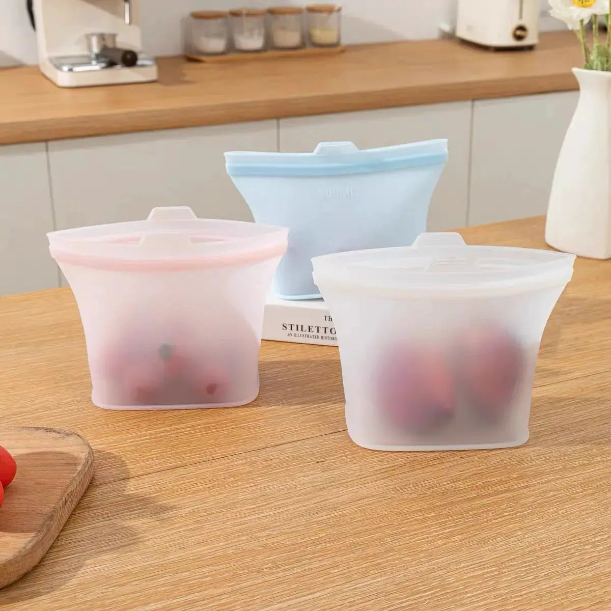 Silicone Food Storage Bags | Reusable Leakproof | Freezer Safe | Stand Up Design