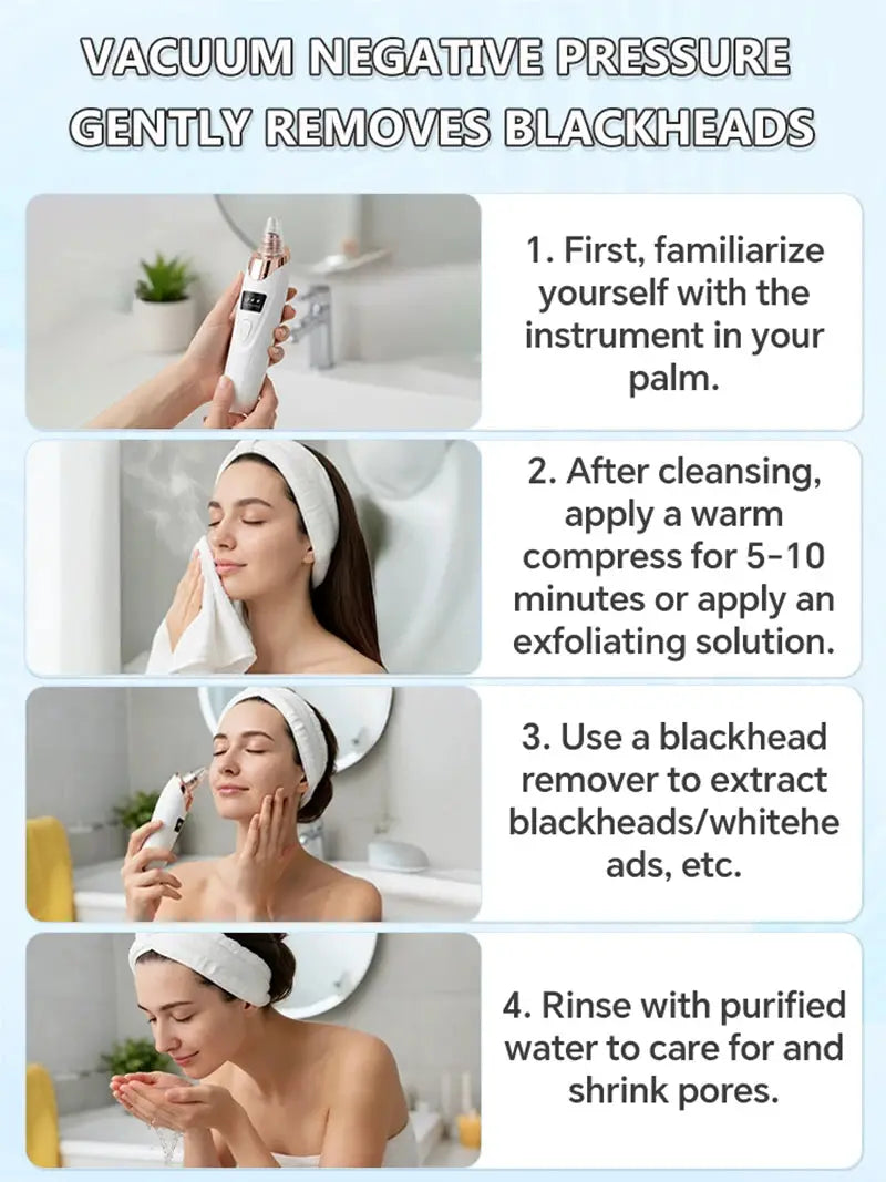 Blackhead Remover Pore Cleaner Black Dots Vacuum Cleaner Skin Pimple Acne Extractor Facial Cleaning Electric Black Head Removal from PriceLows™