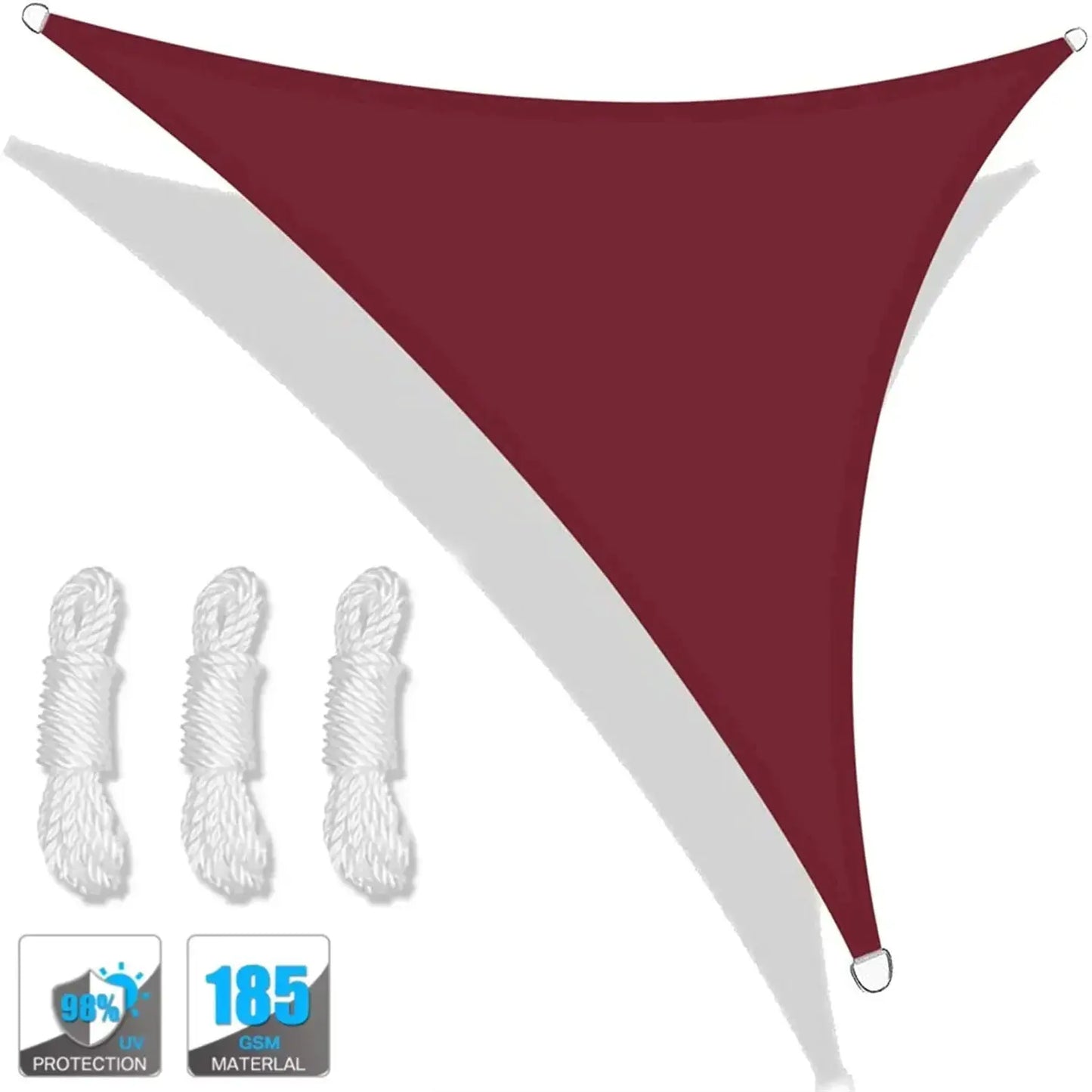 Triangle Sun Shade Sail | Waterproof UPF50+ Poly Canvas | Backyard Patio Garden Canopy
