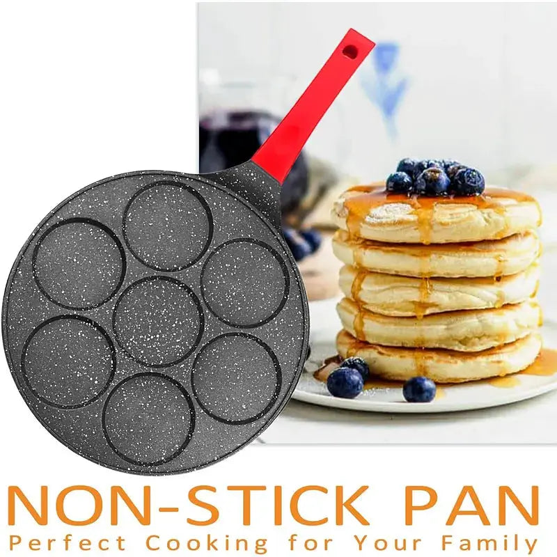 Mini Pancake Pan | 7-Cup Capacity | Aluminum Alloy Nonstick | One Size
