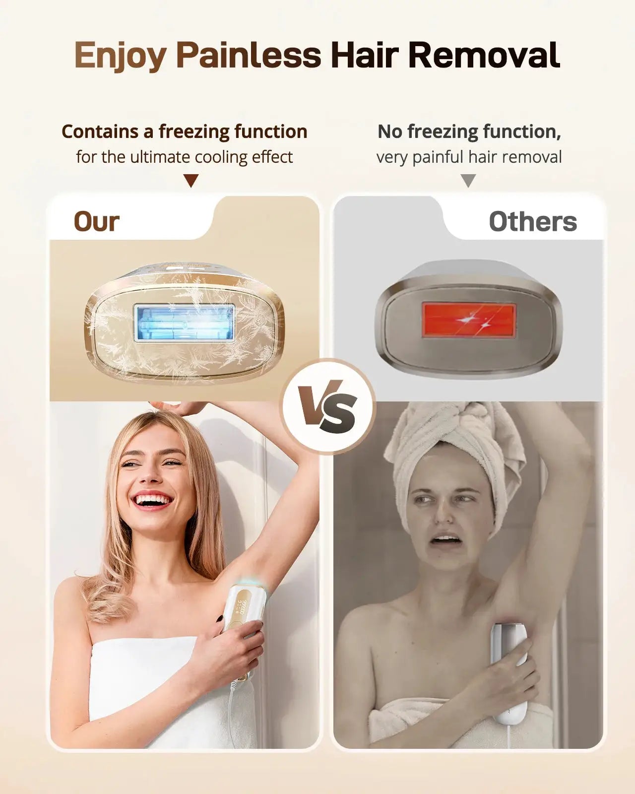 Ipl Hair Removal Device | Ice Cooling | 16J Power | For Men And Women