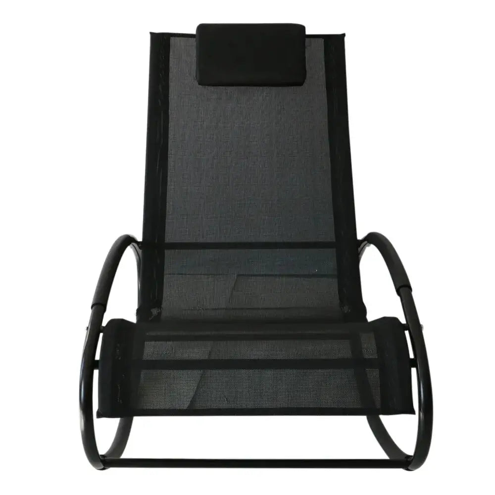 Patio Lounger Rocking Chair w/ Zero Gravity Seat Pillow Armrest from PriceLows™