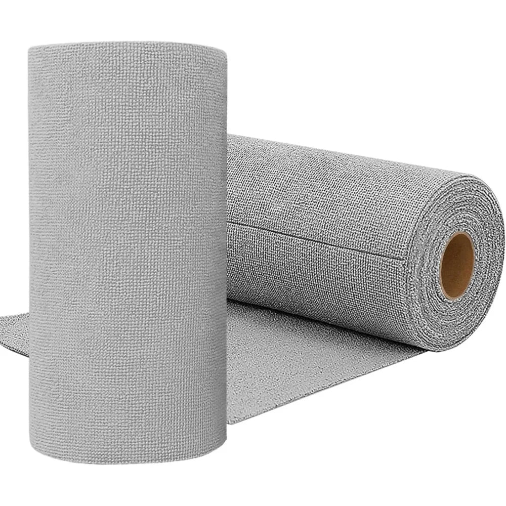Microfiber Cleaning Cloths | 20 Pack | Tear Away Towels | Grey