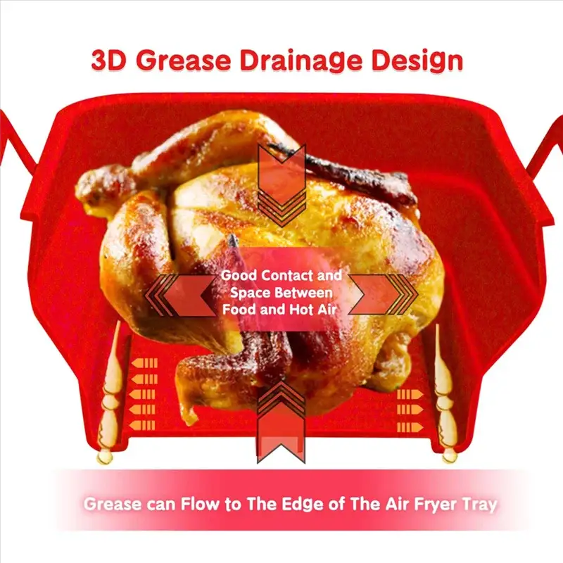 Air Fryer Liners | Collapsible Silicone | Ninja DZ201410 Compatible | DZ201410