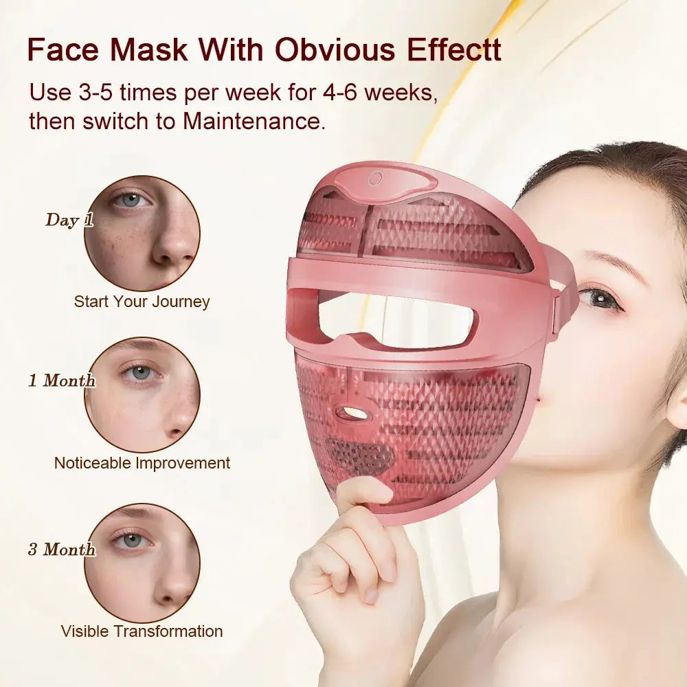 7 Colors Photon Face And Neck LED Mask 3D Facial Beauty Mask Red Light Therapy Skin Care Repair Skin Brightening Wireless Use from PriceLows™