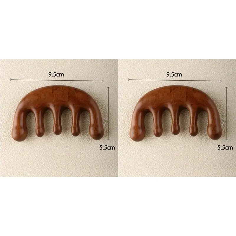 Wooden Massage Comb | Scalp Oil Massager | Compact Size