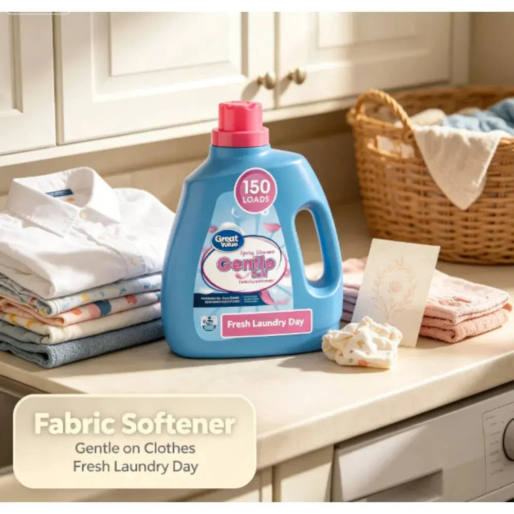 Fabric Softener | Spring Rain Scent | 111 Fl Oz | 150 Washes