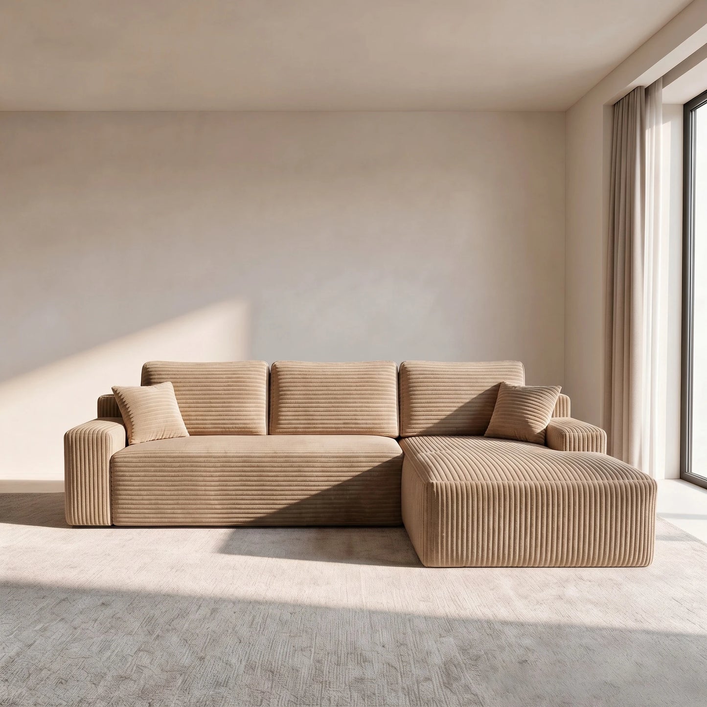 Sectional Sofa | L-Shaped With Chaise | No Assembly Required | 2000-2400mm Width