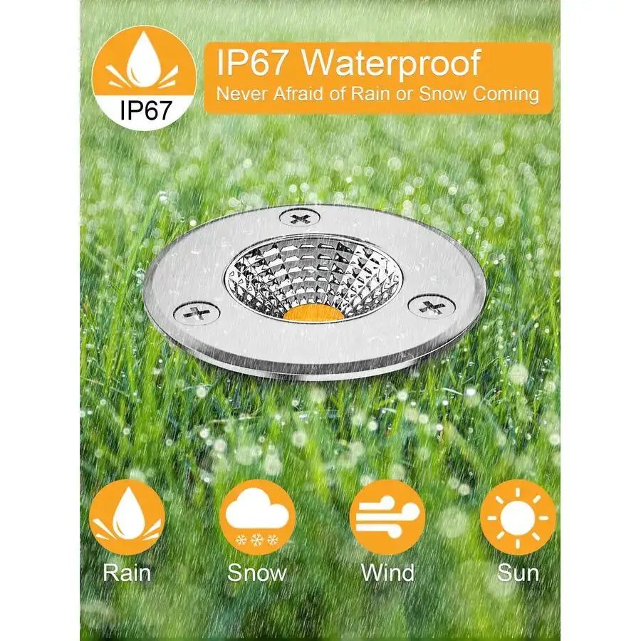 Low Voltage Landscape Lights LED Well Lights 3W 12V24V in Ground Light IP67 Waterproof Outdoor Low Voltage Landscape Lighting fo from PriceLows™