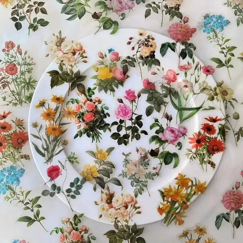 40 Pcs/pack Kawaii Creative flower plant Stickers hand tent DIY Stick Labels Scrapbooking Material Junk Journal Supplies from PriceLows™