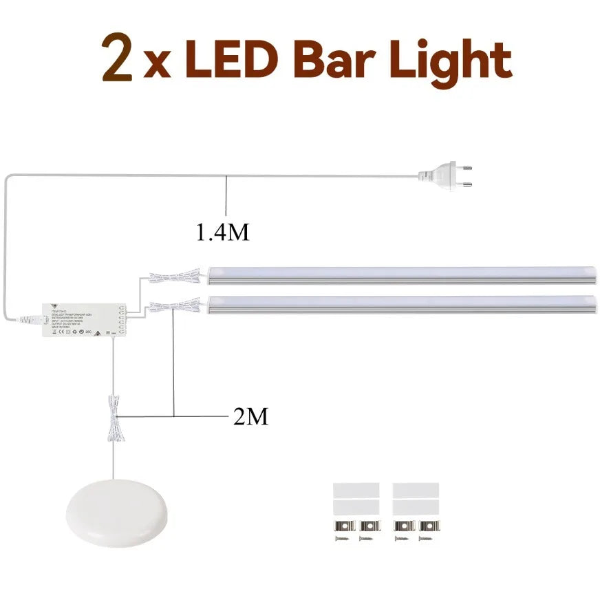 LED Under Cabinet Light | Dimmable | Touch Control USB Powered | 1-6 Pack