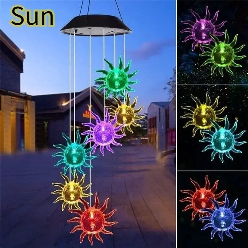 LED Solar Wind Chime Crystal Ball Hummingbird Wind Chime Light Color Changing Waterproof Hanging Solar Light For Home Garden from PriceLows™