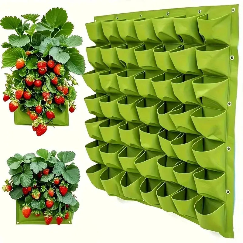 18-Pocket Vertical Garden Planter, Wall-Mounted Bag for Balcony/Patio. Grow herbs & vegetables indoors/outdoors. Space-saving. from PriceLows™