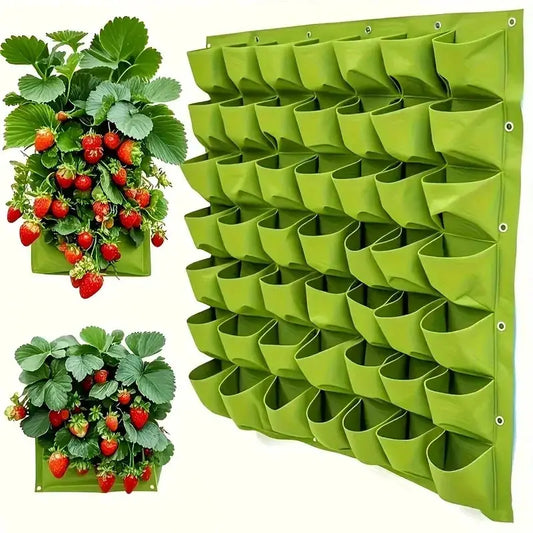 18-Pocket Vertical Garden Planter, Wall-Mounted Bag for Balcony/Patio. Grow herbs & vegetables indoors/outdoors. Space-saving. from PriceLows™