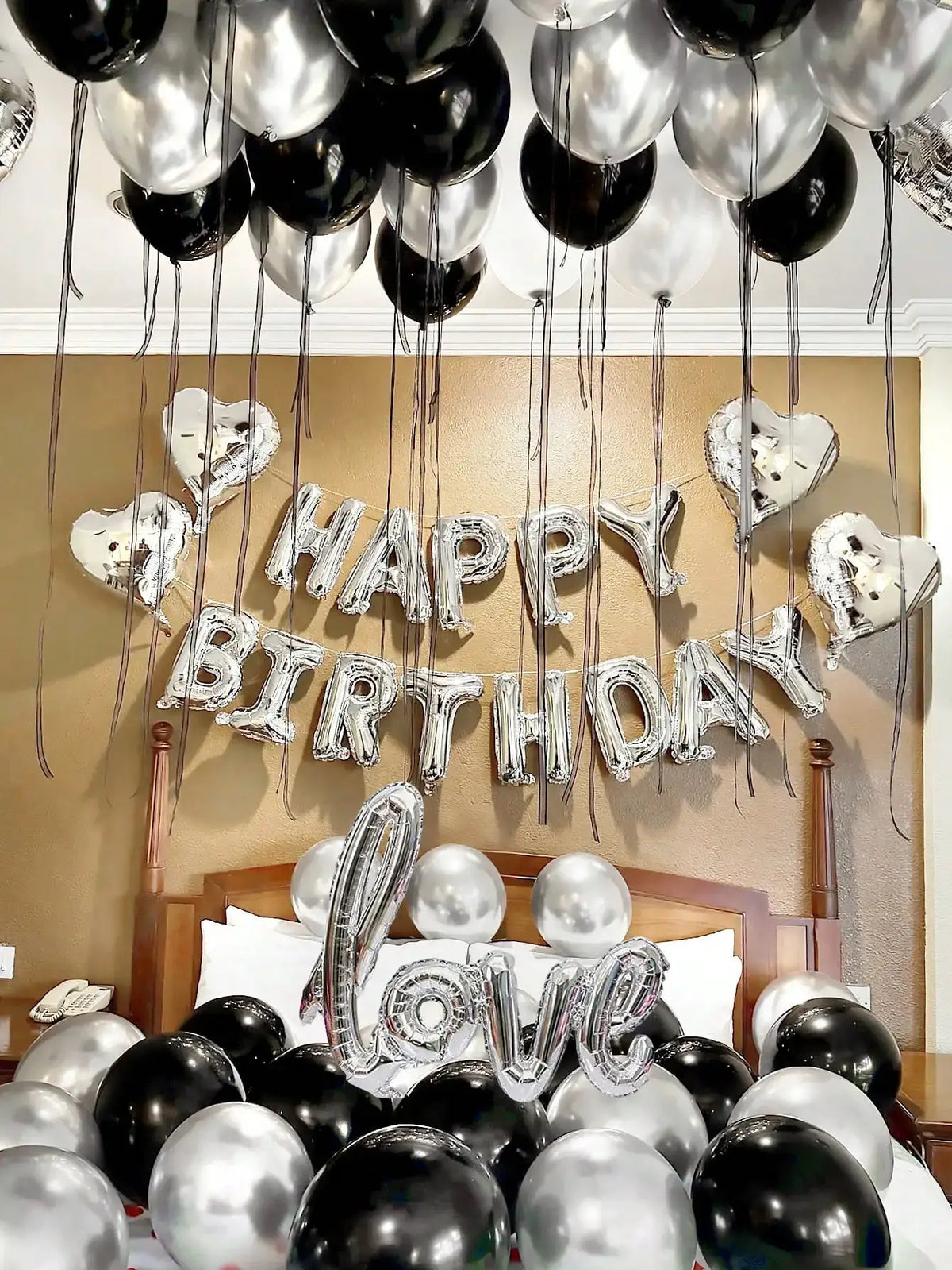Pink Birthday Balloon Set | 49 Piece | 16 Inch | Heart And Round Shapes