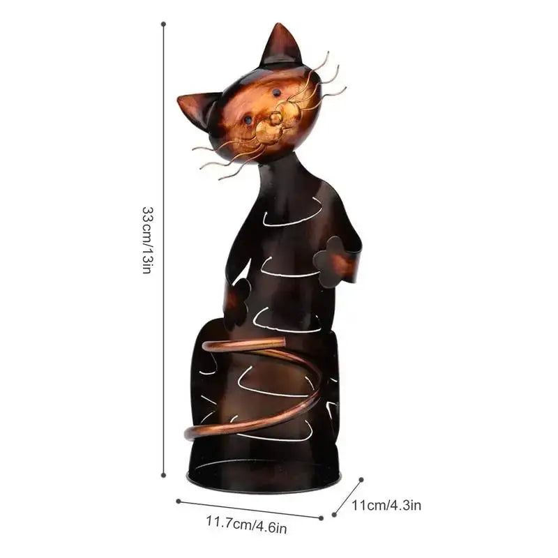 Wine Bottle Holder Collectible Tabletop Decor Wine Rack Cute Cat Figurine Wine Bottle Keeper for Display and Storage Accessorie from PriceLows™