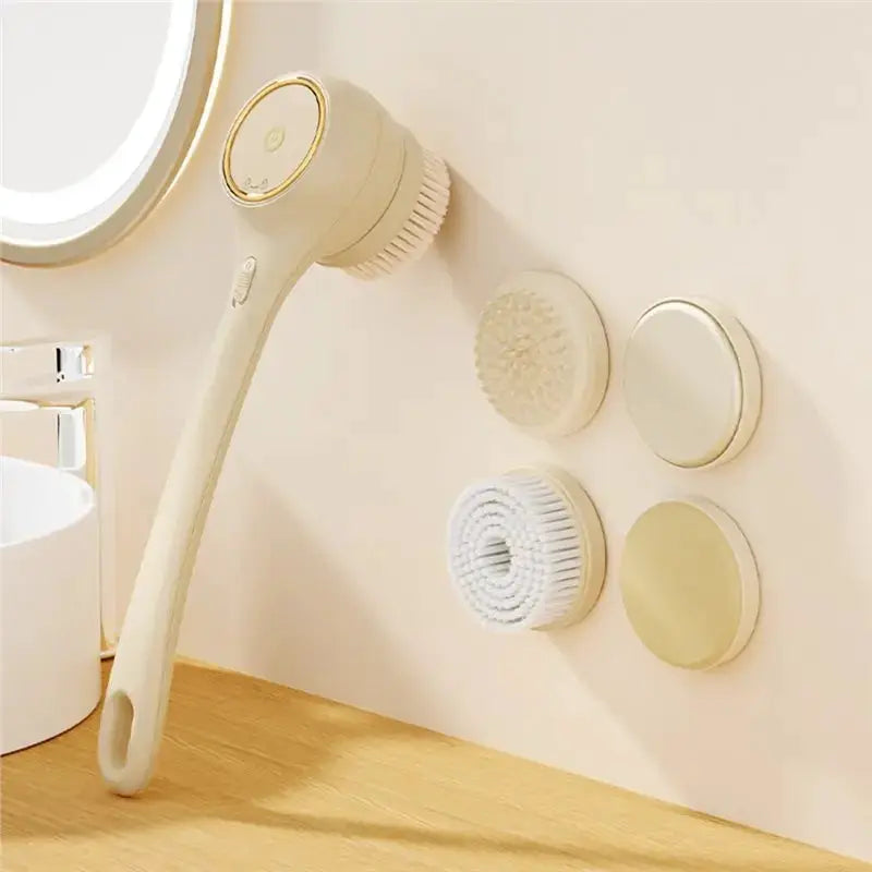 Electric Body Brush | Long Dual Handle | Waterproof | Rechargeable