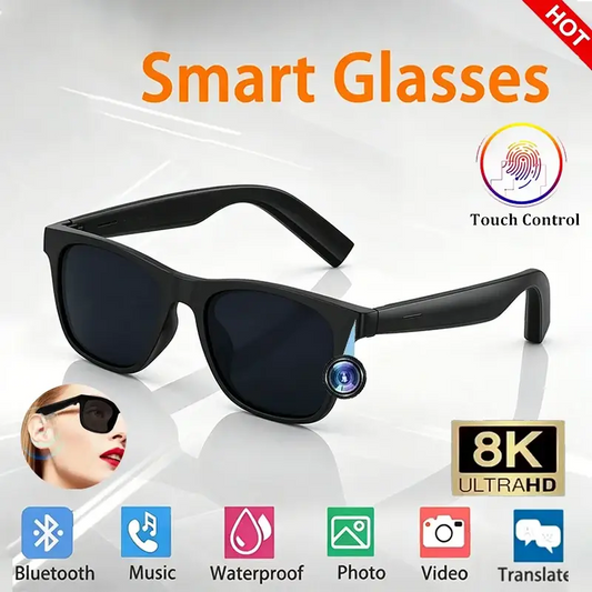 Smart Glasses | 8K Camera | AI Translator with Touch Control | One Size