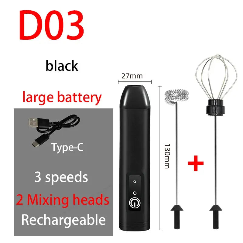 Electric Milk Frother | 2 In 1 | TypeC Charging | 3 Speeds